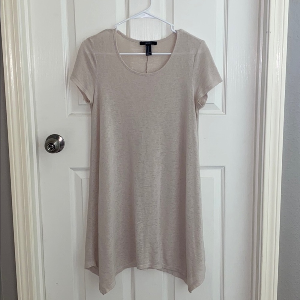 Cream T-Shirt Dress